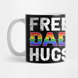 Free Dad Hugs Rainbow Lgbt Mug